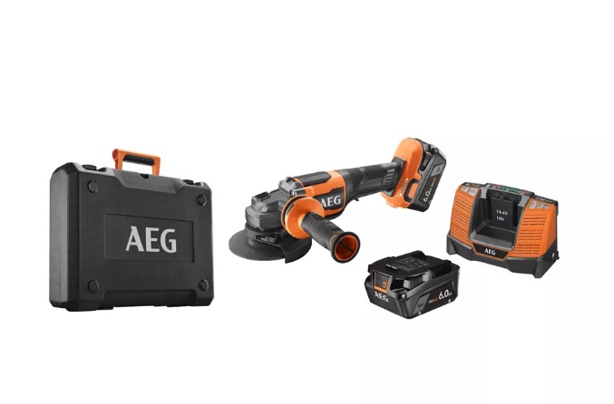 AEG 4935480858  Akülü Kömürsüz Motor Taşlama Set  BEWS18-125BLPX2-502C 18V