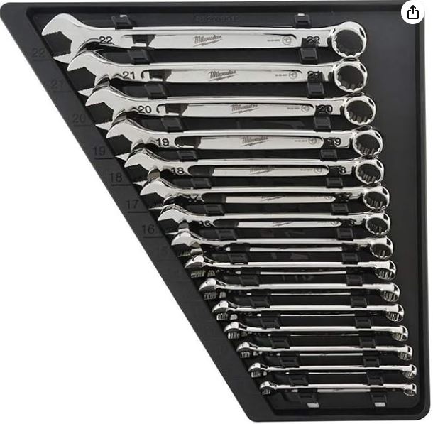 Milwaukee 4932464258 MAX BITE™ 15 Parça Kombine Anahtar Set 8, 9, 10, 11, 12, 13, 14, 15, 16, 17, 18, 19, 20, 21, 22 mm