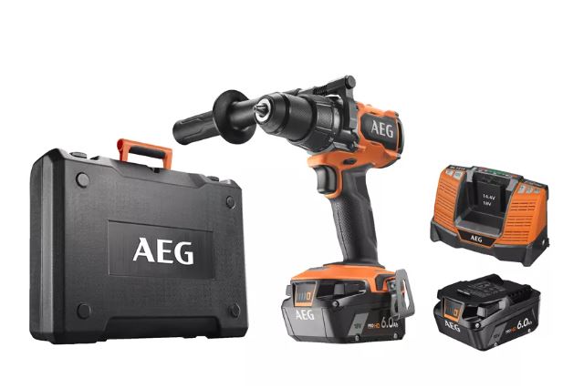 AEG 4935481043  BSB18BL2 -602K Akülü Kömürsüz Darbeli Matkap 2 x 6.0 Ah 18V