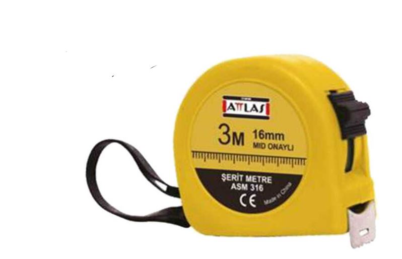 ATTLAS A0603001 ASM 316 ŞERİT METRE 3M 16MM MID ONAYLI