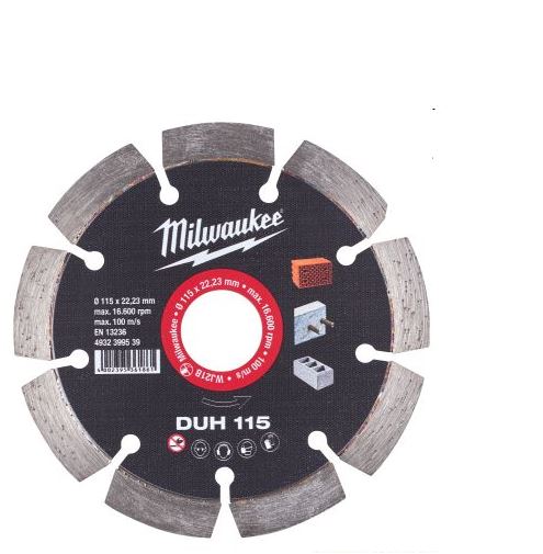 MİLWAUKEE 4932399539  DUH 115X22MM  BETON TESTERESİ SERT MALZ.