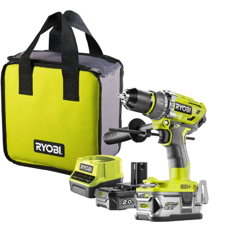 Ryobi 5133004391 R18PD7-252S AKÜLÜ DARBELİ MATKAP 1x5.0Ah / 1x2.0 Ah 18V
