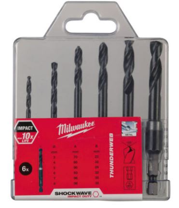 Milwaukee 4932352454 6 Parça ShockWave Darbeli  Metal Matkap Ucu Seti