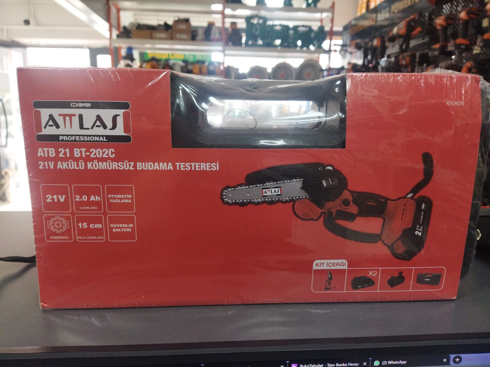 ATB 21 BT AKÜLÜ KÖMÜRSÜZ BUDAMA TESTERESİ 15CM-20W-2X 2.0AH+ÇANTALI