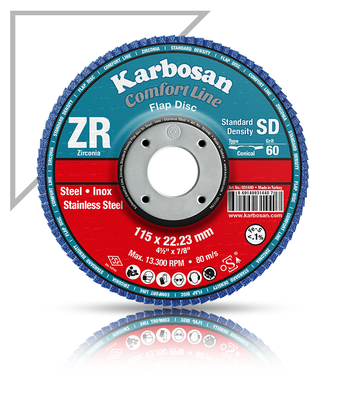 Karbosan 982180 115x22 Flap Disk Zımpara Taşlama Taşı